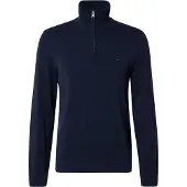Gant for man. 8030195 Cotton Flamme navy half zip pullover (S), Casual, Long sleeve