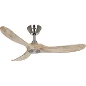 CasaFan Takvifte ECO GENUINO, krom/lyst tre Ø 122 cm, stillegående