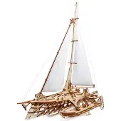 Ugears Trimaran Merihobus Mekanisk Modellbyggesett I Tre
