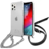 GUESS GUHCP12LKC4GSSI iPhone 12 Pro Max 6,7" gjennomsiktig hardcase 4G sølvkjede