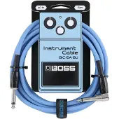 BOSS 10ft Angled/Straight Instrument Cable - Blue