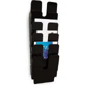 Durable FLEXIPLUS - Litteraturholder - veggmonterbar - 6 rom - for A4 - svart