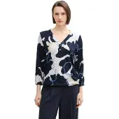 Tom Tailor V-neck Crincle 3/4 Erme Bluse