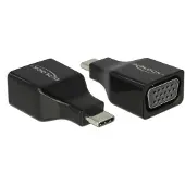 DeLOCK - Ekstern videoadapter - USB-C - VGA - svart