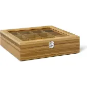 Bredemeijer 12 Compartments With Window Bamboo Natural Teboks