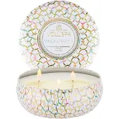 Voluspa 3-Wick Candle Decorative Tin Wildflowers 340g