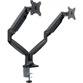 Multibrackets M Deskmount Spring Dual - Monteringssett (skrivebordsmontering) - for 2 LCD-skjermer - stål, høyverdig aluminium - svart - skjermstørrelse: 15-27
