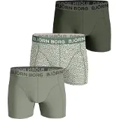 Björn Borg Boxerkalsong 3-pack, Green/Print/Green, XL