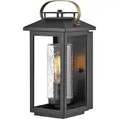 Quintiesse Utendørs vegglampe Atwater, lykt, svart, 35,5cm