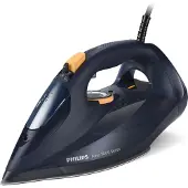 Philips Azur 7000 Series DST7060 - Dampstrykejern med automatisk slukking - såleplate: SteamGlide Elite - 3000 W - dark blue/yellow