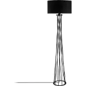 Opviq Gulvlampe Tall 13470, svart, lerret, høyde 175 cm