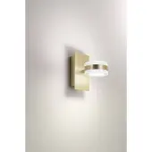 FABAS LUCE LED-vegglampe Dunk, messing, 2 lyskilder, 3000 K, metall