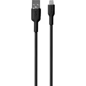 Puro Elektrik Puro Soft USB-A - Lightning-kabel 1,5 m silikon - svart