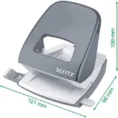 Leitz Hullemaskin 5008 2-hull/30ark Blå