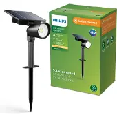 Philips LED-utendørs spot Ashlyn, svart, IP44