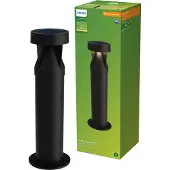 Philips LED-sokkellampe Avery, svart, IP44
