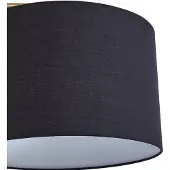 LINDBY gulvlampe Hillary, svart/gull, marmor, 153 cm