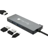 Techly Iusb32c-hub4hpd Hub
