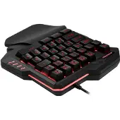 24hShop Enhånds gaming-tastatur med belysning - 7 RGB-farger