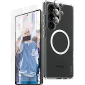 PanzerGlass CARE by Urban Combat - Baksidedeksel for mobiltelefon - 3-i-1 - MagSafe-samsvar - 100 % resirkulert polykarbonat, 100 % resirkulert termoplastisk polyuretan (TPU) - gjennomsiktig, hvit -