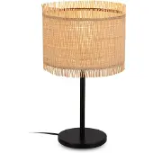 Briloner Borra bordlampe, naturfarget, strå, høyde 42 cm