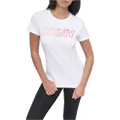 DKNY Ombre Outline Logo Kortarmet T-skjorte