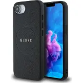 GUESS PU-kornet Classic Logoetui med MagSafe for iPhone 16e - svart