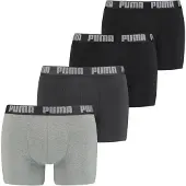 Puma Boxer Briefs (4-Pack) Men, Clothing, Black/Grey, 2