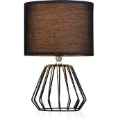 Pauleen bordlampe Shiny Diamond, svart, stoff, 32 cm, E27