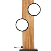 Brilliant LED-bordlampe Cheesy av tre, 2 lyskilder