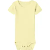 Name it Body k/e - Rib - Noos - NbfKab - Pastel Yellow - - 50 - Kortermet body
