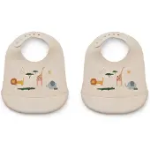 Liewood Smekke - 2-pack - Silikon - Tilda - Safari Sandy Mix - - OneSize - Smekke