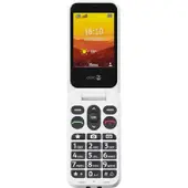 Doro Leva L20 4G, klappetelefon med store taster, rød-hvit