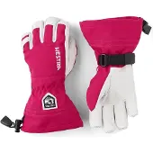 Hestra Army Leather Heli Ski, Skihansker, Junior, Fuchsia