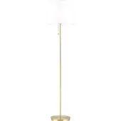 Orion Ludwig gulvlampe i tekstil, antikk messing