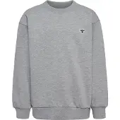 Hummel Collegegenser - hmlJR Loose Crewneck - Grey Melange m. Lo - - 5-6 år (110-116) - Collegegenser