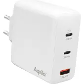 Aqiila Chargebird W4 GaN ladeadapter hvit, 100 watt (AQWCW4PBI120W928)