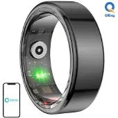 COLMI R02 Vanntett Smart Ring - Dansk, svensk, engelsk språk - Størrelse: 11/20.3mm - Svart