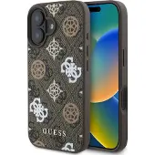 GUESS Peony On 4G Bakgrunn MagSafe-etui for iPhone 16 - brun