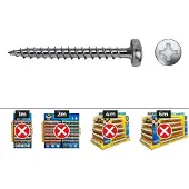 Celo Velox B 3x15 Mm Treskruer Med Rundt Hode 1000 Enheter