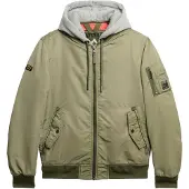 Superdry for man. M5012080A Military MA1 green bomber jacket (XXL), Casual, Nylon