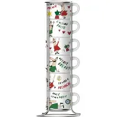 Bialetti L''Omino Italiano, Sett, Flerfarget, Keramisk, Espresso, 6 stykker, Boks