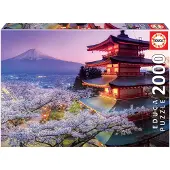 Educa Fuji-fjellet. Japan-puslespill 2000 Stykker