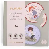 Filibabba Set of 5 round puzzles - Small adventurers