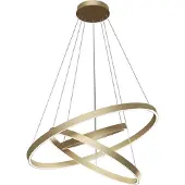 Maytoni Rim LED-hengelampe, 840, 3 ringer, messing