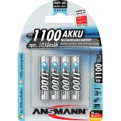 Ansmann 1x4 Nimh 1100 Micro 1050mah Aaa Oppladbart Batteri