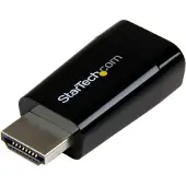 StarTech.com Startech Compact HDMI to VGA Adapter Converter - Ideal for Chromebooks Ultrabooks & Laptops - 1920x1200/1080p - Video adapter - HDMI hann til HD-15 (VGA) hunn - 4.5 cm - svart - aktiv - for P/N: DKT3