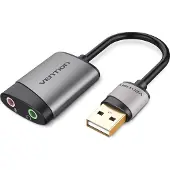 Vention Eksternt USB-lydkort 0,15 m CDKHB (grå)