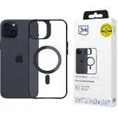 3mk Protection 3mk Satin Armor MagCase med MagSafe til iPhone 15 Plus – gjennomsiktig med svart ramme