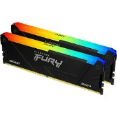 Kingston FURY Beast RGB - DDR4 - sett - 64 GB: 2 x 32 GB - DIMM 288-pin - 3200 MT/s / PC4-25600 - CL16 - 1.35 V - ikke-bufret - ikke-ECC - svart
